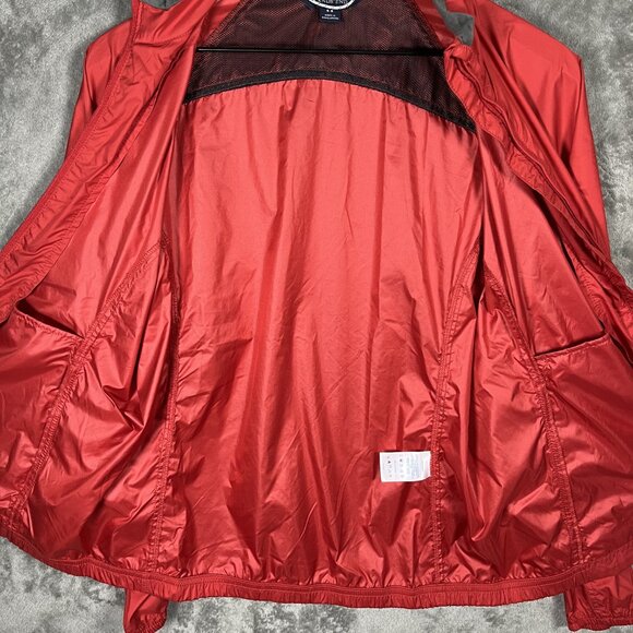 Lands’ End Windbreaker Jacket Womens Small Red Lightweight Zip Up Pockets Active - Picture 4 of 8